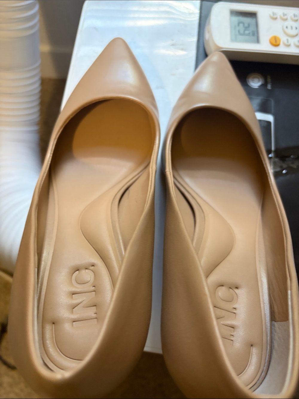 INC International Concepts Nude Pointed-Toe Flats